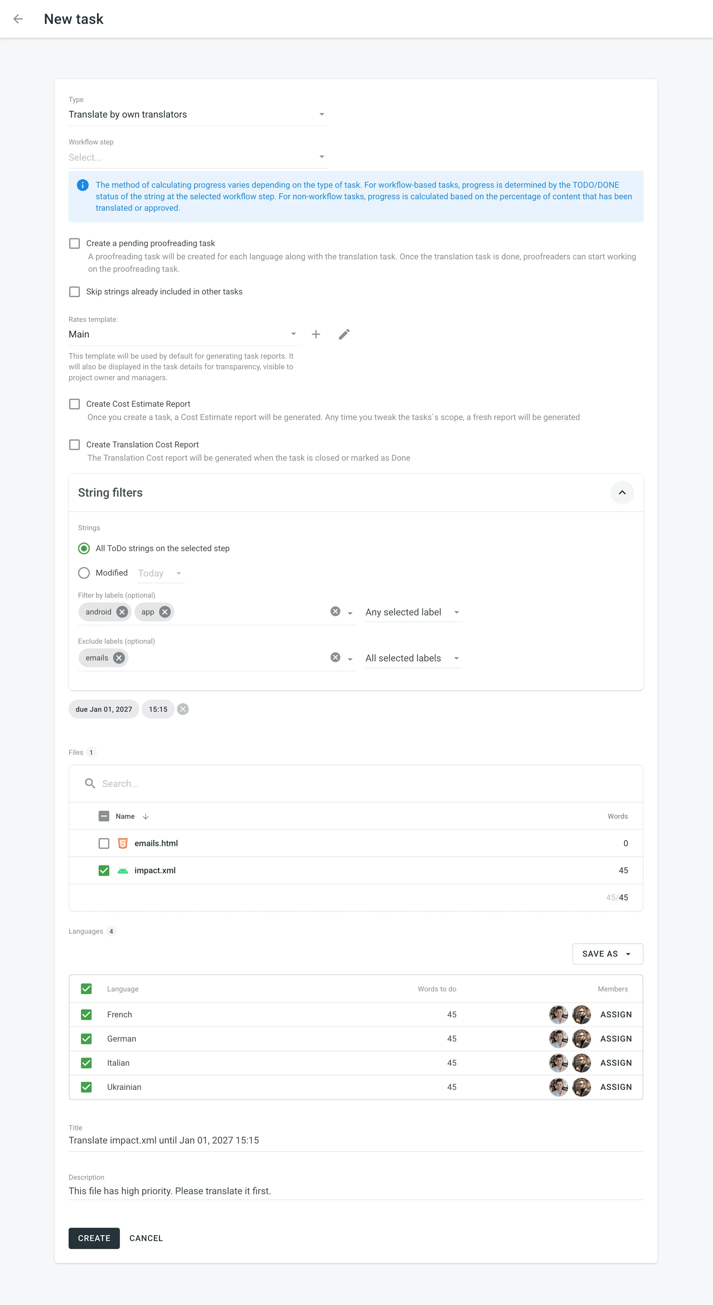 Task Details